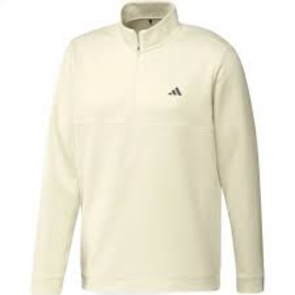 NWT Men’s Adidas Ivory Ultimate365 Textured Golf Quarter-Zip Sweatshirt Size XXL